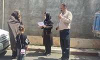 راستی آزمایی وبازدید مربی مرکز جوادآباد ازنحوه سرشماری بهورز خانه بهداشت رستم آباد